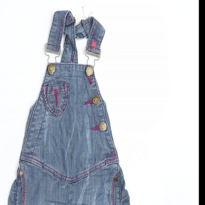 Molo Jean Girls Blue  Denim Dungaree One-Piece Size 3-6 Months