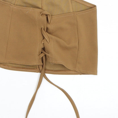 Boohoo Womens Brown   Cropped Tank Size 16