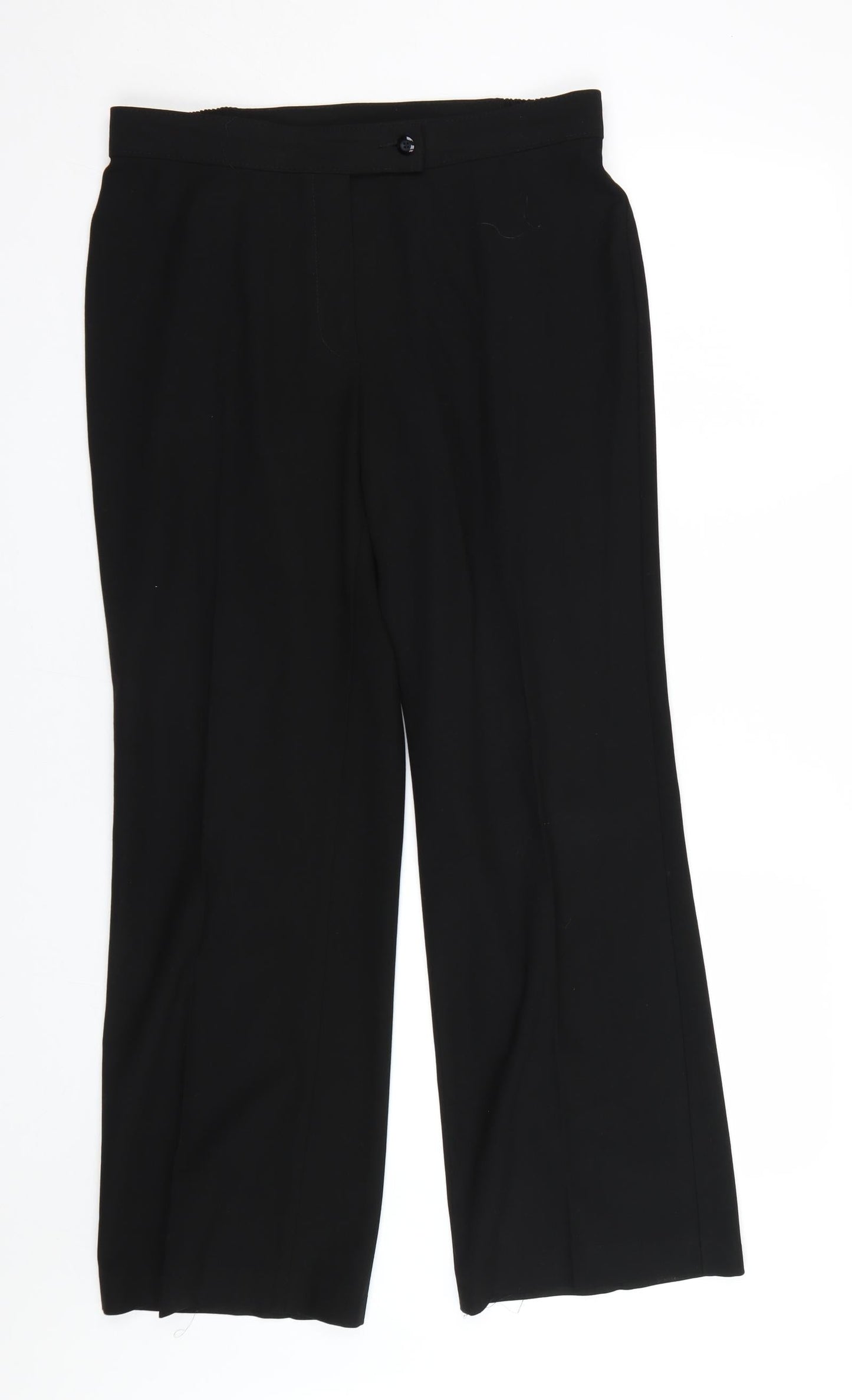 M&S Womens Black   Trousers  Size 14 L27 in