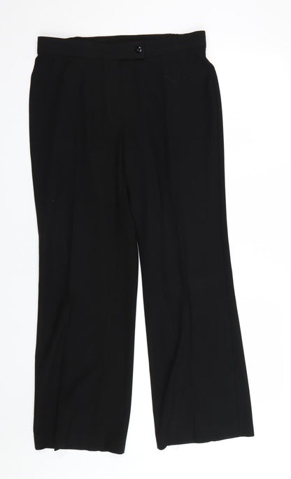 M&S Womens Black   Trousers  Size 14 L27 in