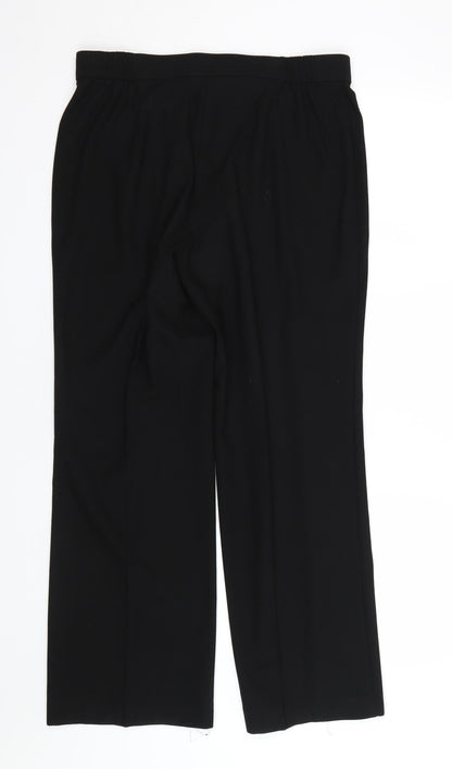 M&S Womens Black   Trousers  Size 14 L27 in