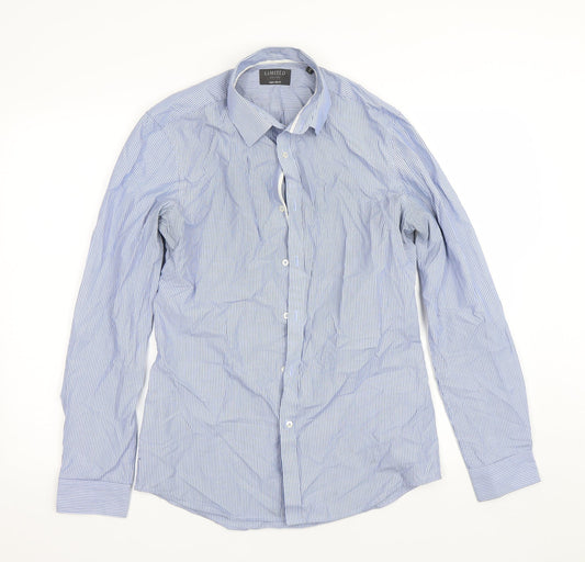 Mens UK Collar Size 15 Limited Smart Blue  Dress Shirt