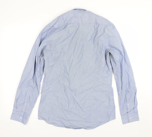 Mens UK Collar Size 15 Limited Smart Blue  Dress Shirt