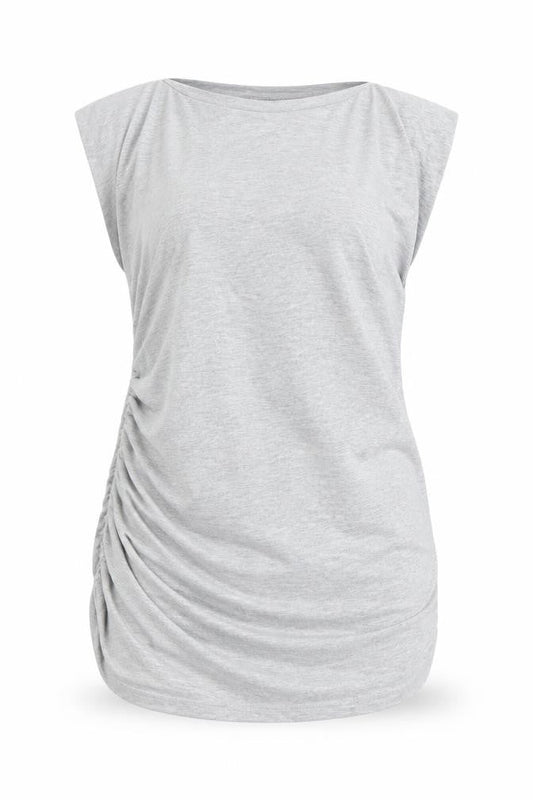 Dorothy Perkins Womens Grey   Wrap T-Shirt Size 10