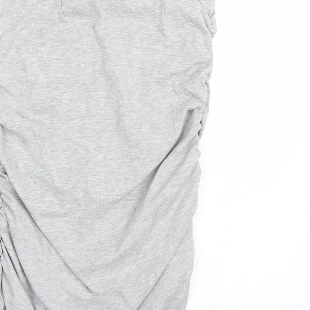 Dorothy Perkins Womens Grey   Wrap T-Shirt Size 10
