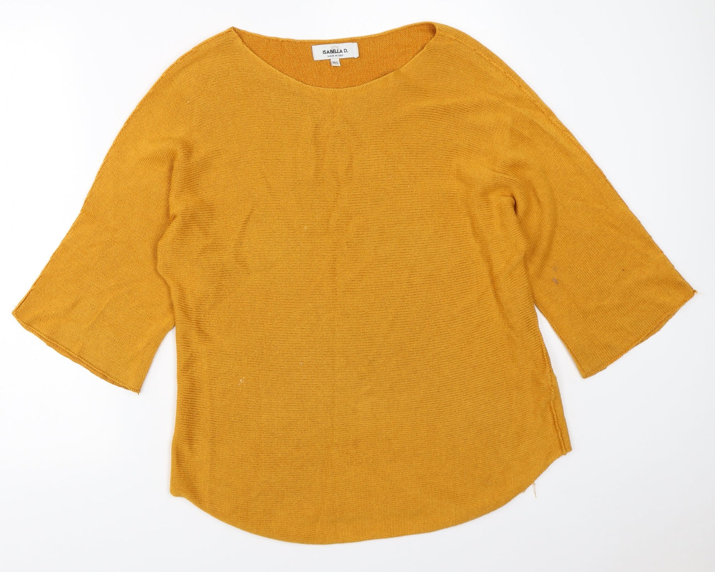 Womens UK Size M Isabella D Yellow Pullover Jumper