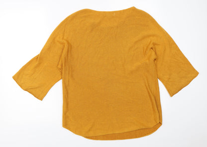 Womens UK Size M Isabella D Yellow Pullover Jumper