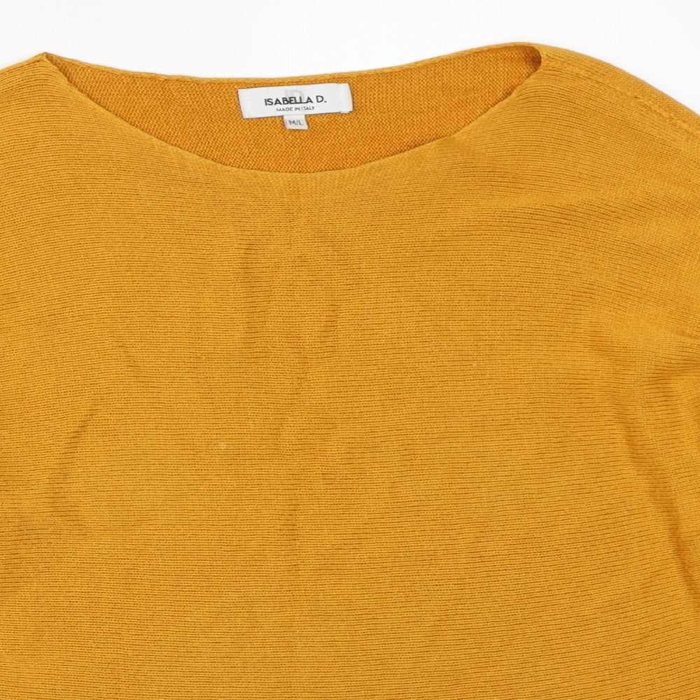 Womens UK Size M Isabella D Yellow Pullover Jumper