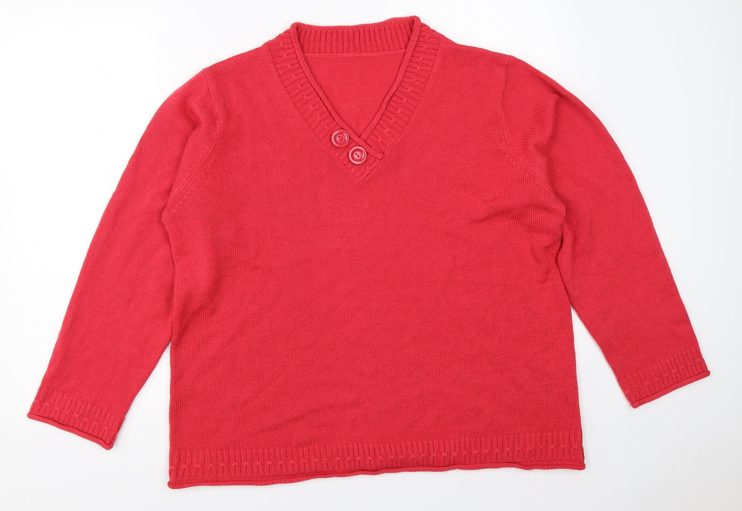 Daxon Womens Red   Pullover Jumper Size 20