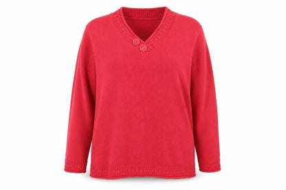 Womens UK Size 20 Daxon Red Pullover Jumper