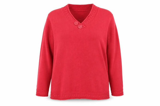 Womens UK Size 20 Daxon Red Pullover Jumper