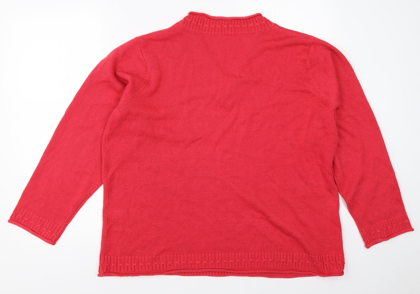 Daxon Womens Red   Pullover Jumper Size 20