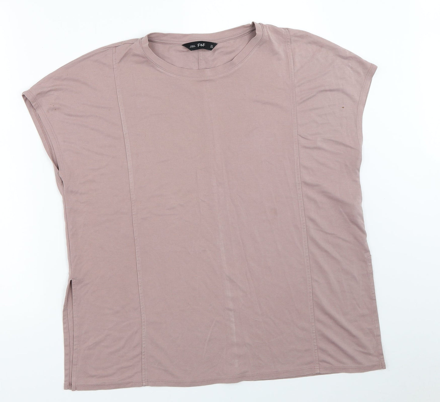 F&F Womens Pink   Basic T-Shirt Size 14
