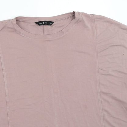 F&F Womens Pink   Basic T-Shirt Size 14