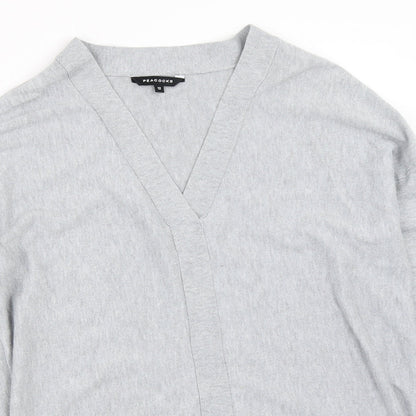 Womens UK Size 12 Peacocks Grey Pullover Jumper