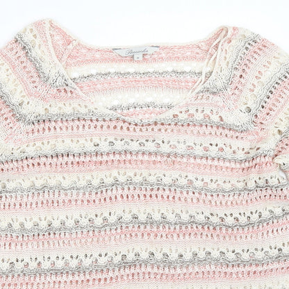 Womens UK Size M Peacocks Ivory Pullover Jumper