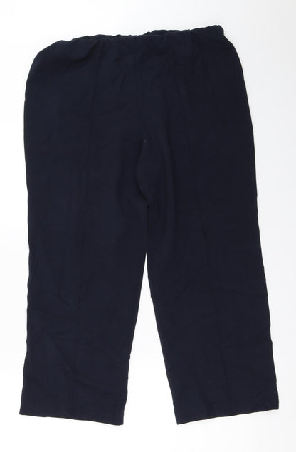 Womens UK Size 14 Sarah Hamilton Regular Fit  Blue Trousers
