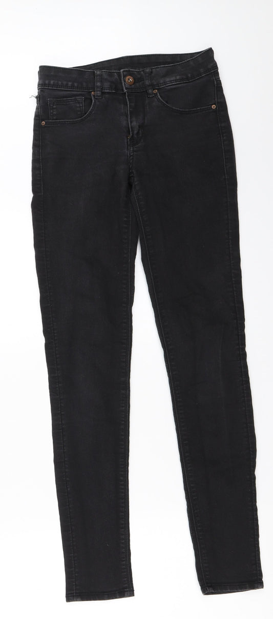 Womens UK Size 6 H&M Regular Fit Skinny Black Jeans