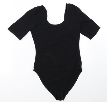 Womens UK Size L FOREVER 21 Black Basic T-Shirt