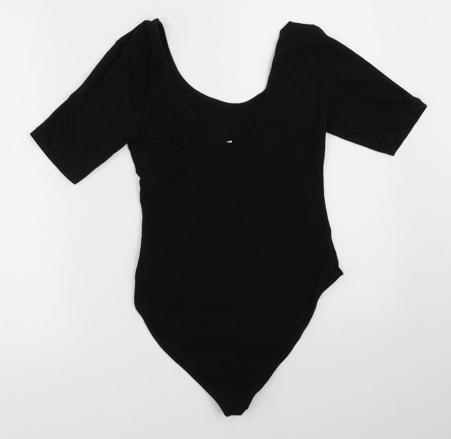 Womens UK Size L FOREVER 21 Black Basic T-Shirt