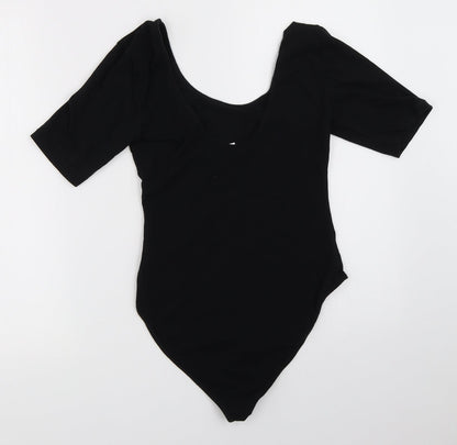 Womens UK Size L FOREVER 21 Black Basic T-Shirt