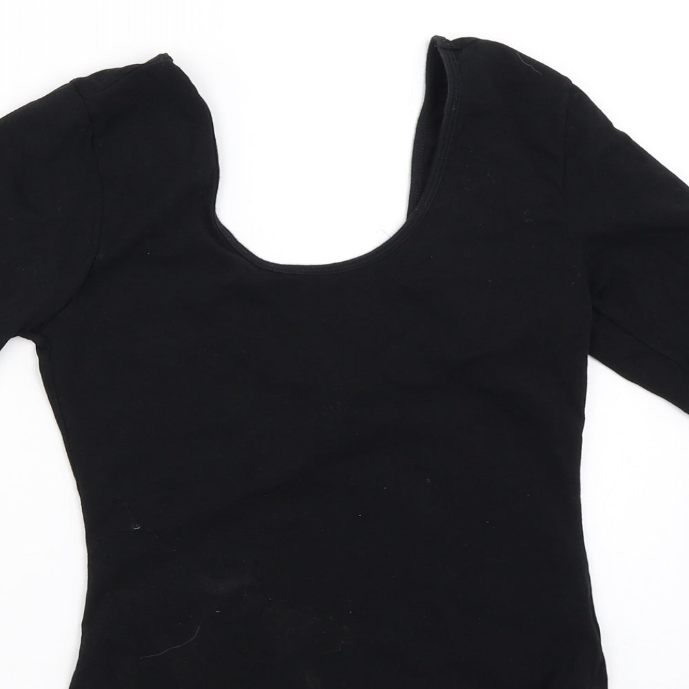 Womens UK Size L FOREVER 21 Black Basic T-Shirt