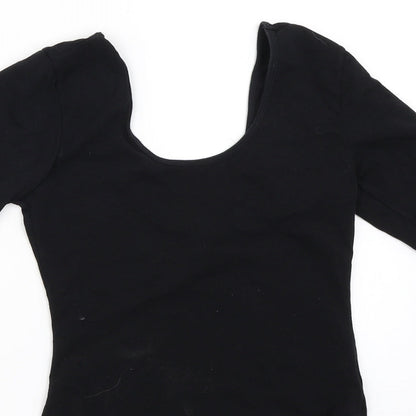 Womens UK Size L FOREVER 21 Black Basic T-Shirt