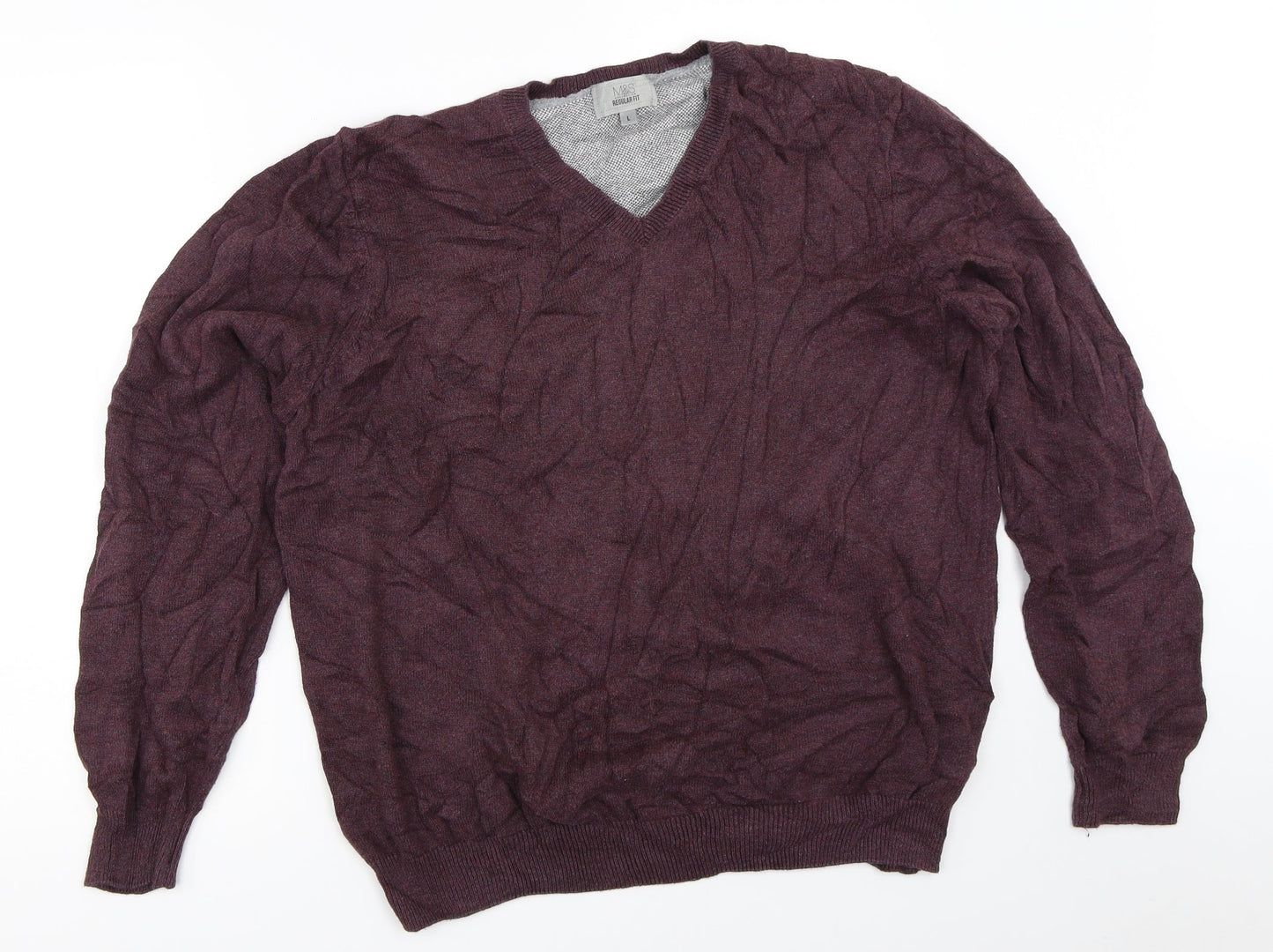 Marks and Spencer Mens Purple   Pullover Jumper Size L