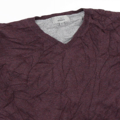 Marks and Spencer Mens Purple   Pullover Jumper Size L