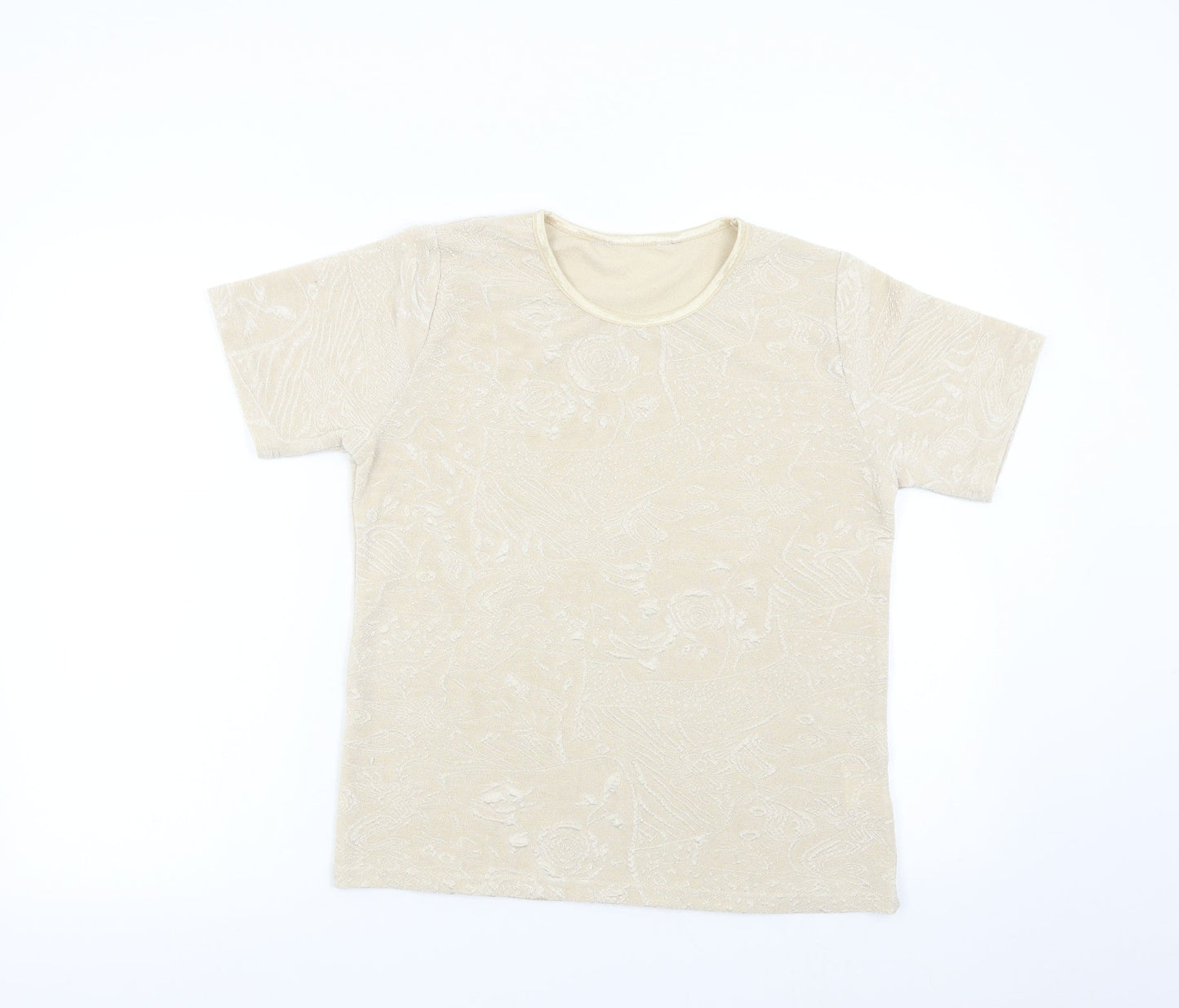 EWM Womens Beige   Basic T-Shirt Size M