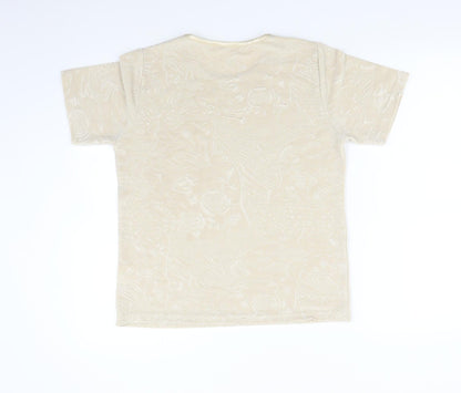 EWM Womens Beige   Basic T-Shirt Size M