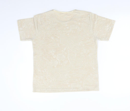 EWM Womens Beige   Basic T-Shirt Size M