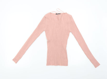 Womens UK Size XL Cashel Pink Pullover Jumper