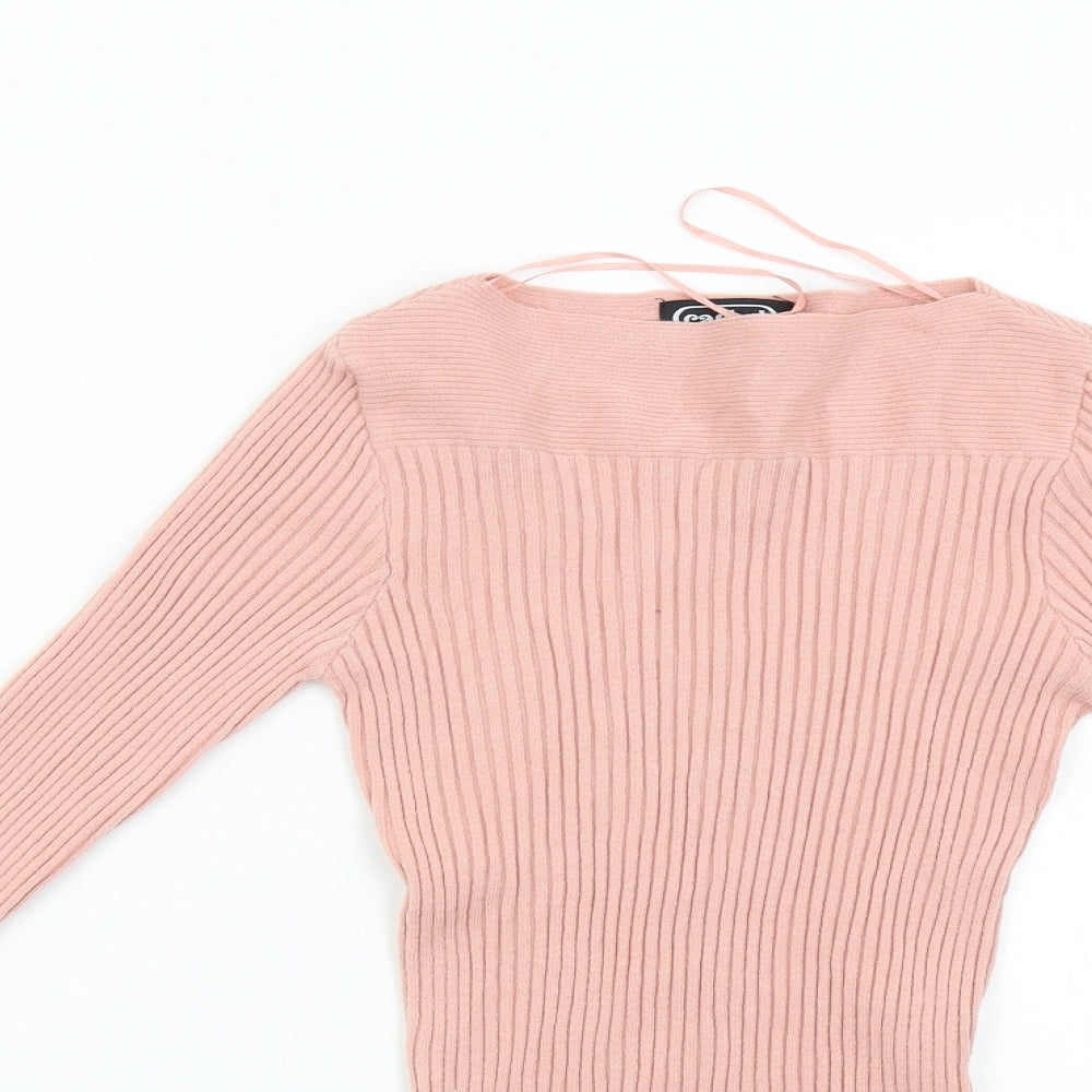 Womens UK Size XL Cashel Pink Pullover Jumper