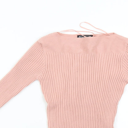 Womens UK Size XL Cashel Pink Pullover Jumper