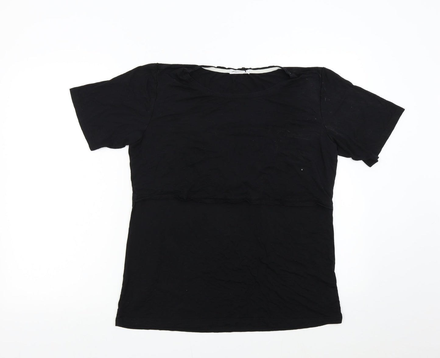 Womens UK Size L Small Show Black Basic T-Shirt