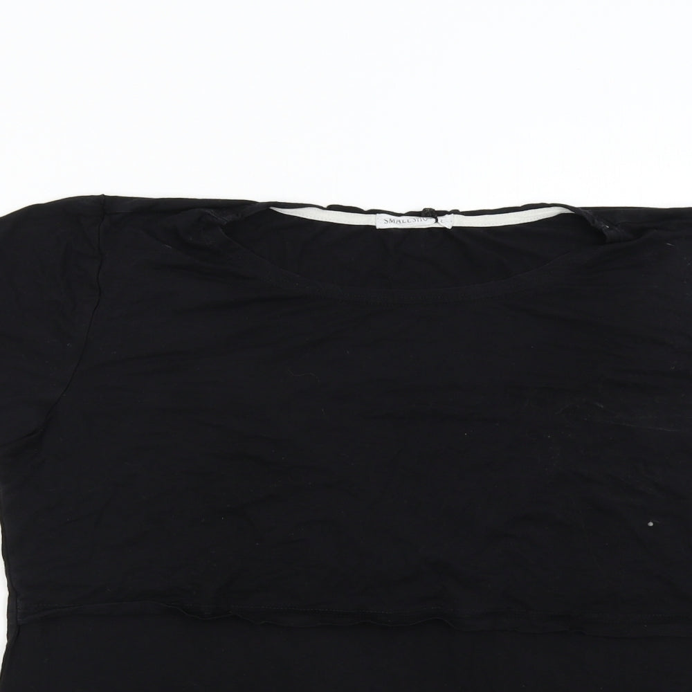 Womens UK Size L Small Show Black Basic T-Shirt