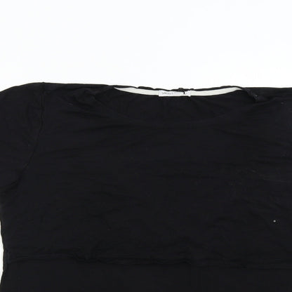 Womens UK Size L Small Show Black Basic T-Shirt