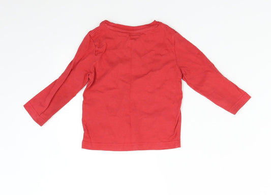 Vertbaudet Boys Red   Basic T-Shirt Size 2 Years