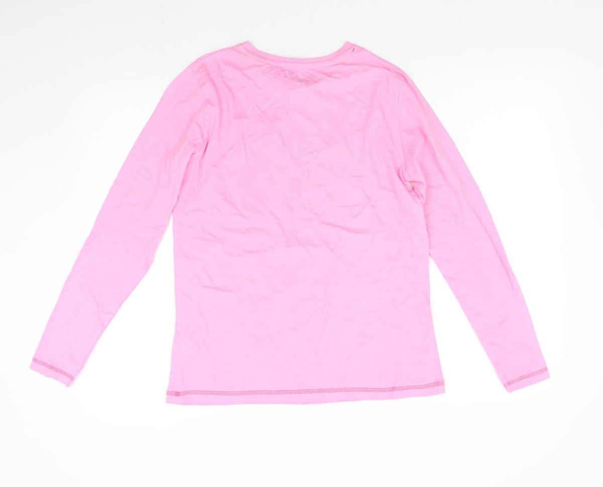Studio Womens Pink Solid  Top Pyjama Top Size 8