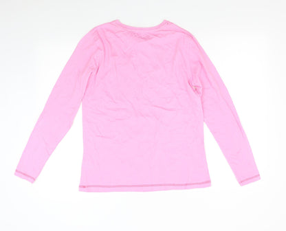 Studio Womens Pink Solid  Top Pyjama Top Size 8