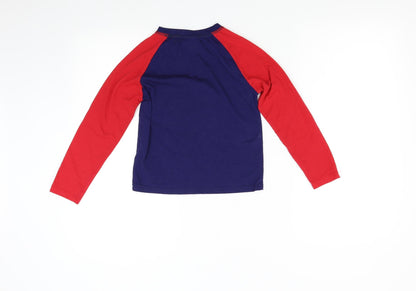 Hullabalu Boys Blue Solid   Pyjama Top Size 7-8 Years  - Santa Jaws