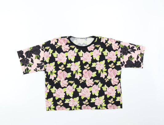 Womens UK Size 10 ASOS Black Basic T-Shirt