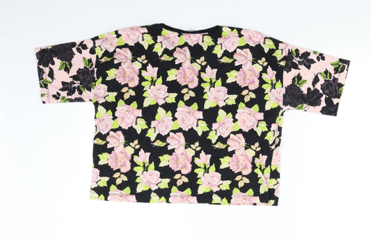 Womens UK Size 10 ASOS Black Basic T-Shirt