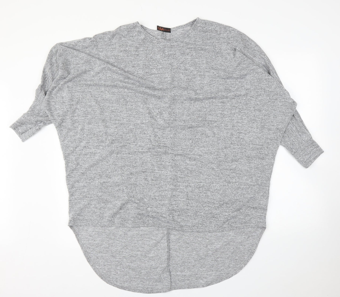 Womens UK Size M Style Plus Grey Basic Blouse