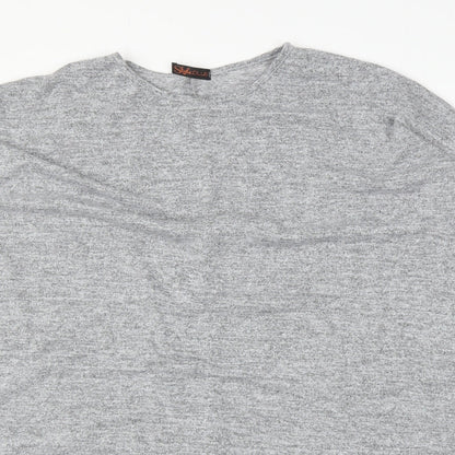 Womens UK Size M Style Plus Grey Basic Blouse