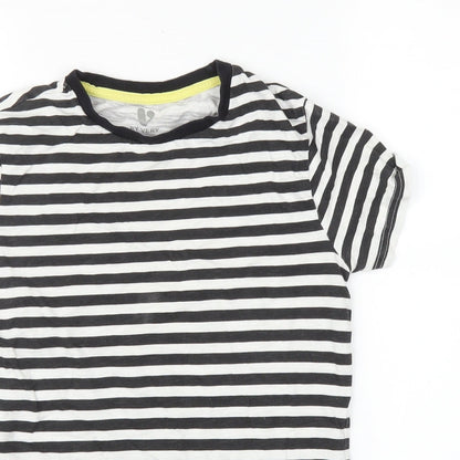 Very Boys Black Striped  Basic T-Shirt Size 10 Years
