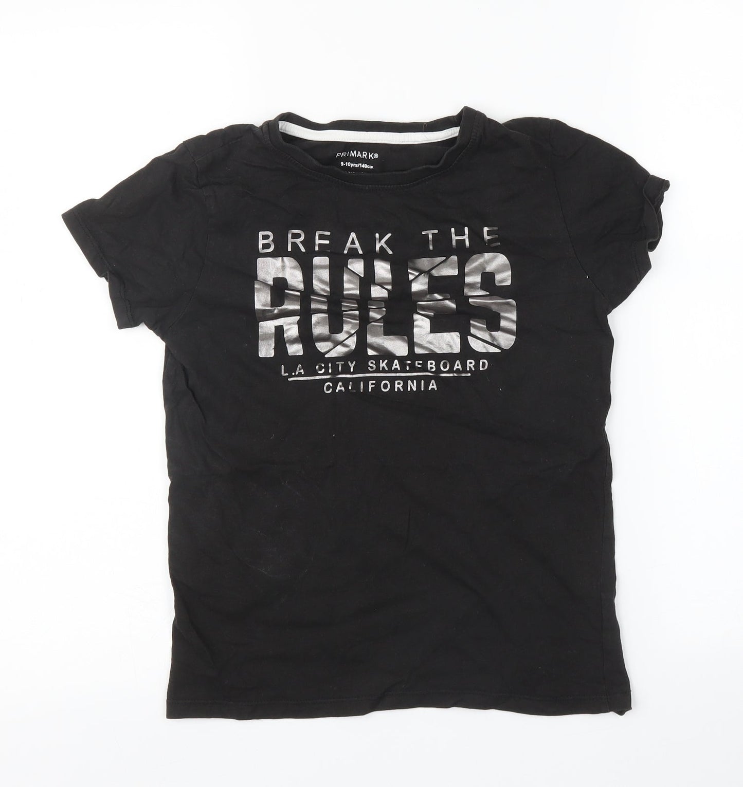 Primark Boys Black   Basic T-Shirt Size 10 Years