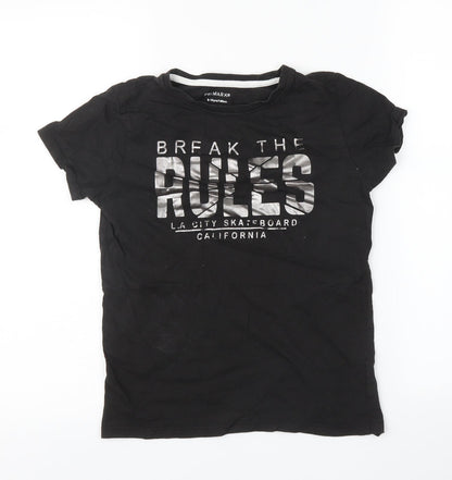 Primark Boys Black   Basic T-Shirt Size 10 Years