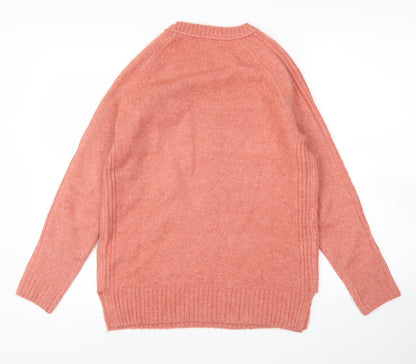 Womens UK Size XS M&S Pink Pullover Jumper